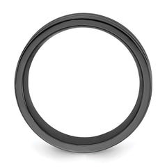 Chisel Titanium Black IP-plated Brushed and Polished 8mm Band