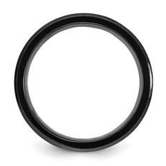 Chisel Titanium Black IP-plated Pink Mother of Pearl Inlay 8mm Band