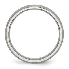 Chisel Titanium Brushed and Polished 6mm Grooved Band