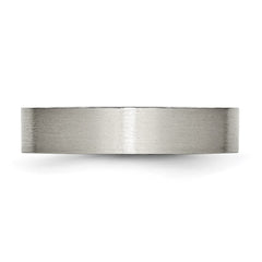 Chisel Titanium Brushed 5mm Flat Band