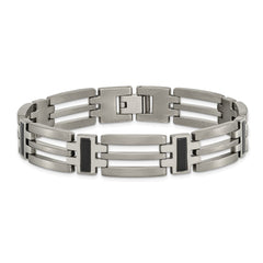 Chisel Titanium Brushed and Polished Black IP-plated 8.5 inch Bracelet TBB137-8.5
