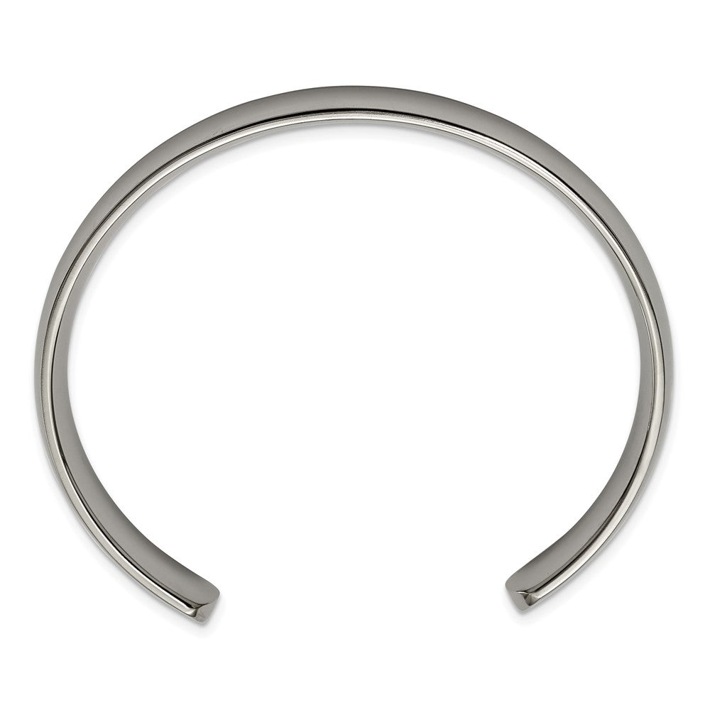 Chisel Titanium Polished Cuff Bangle TBB147