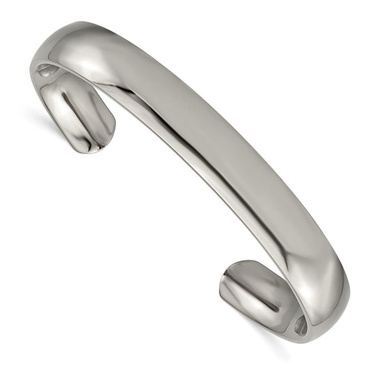 Chisel Titanium Polished Cuff Bangle TBB147