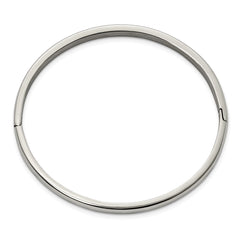 Chisel Titanium Polished 5mm Hinged Bangle TBB176