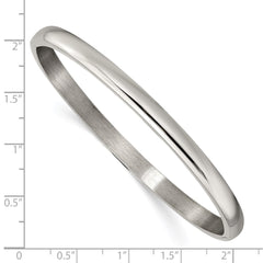 Chisel Titanium Polished 5mm Hinged Bangle TBB176