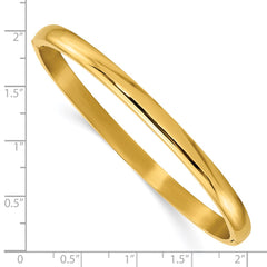 Chisel Titanium Polished Yellow IP-plated 5mm Hinged Bangle TBB177