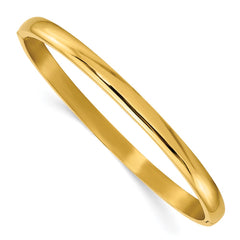 Chisel Titanium Polished Yellow IP-plated 5mm Hinged Bangle TBB177