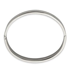 Chisel Titanium Polished 8mm Hinged Bangle TBB178