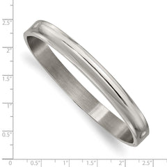 Chisel Titanium Polished 8mm Hinged Bangle TBB178