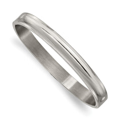 Chisel Titanium Polished 8mm Hinged Bangle TBB178