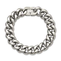 Chisel Titanium Polished 14.50mm Curb 8.5 inch Bracelet TBB189-8.5