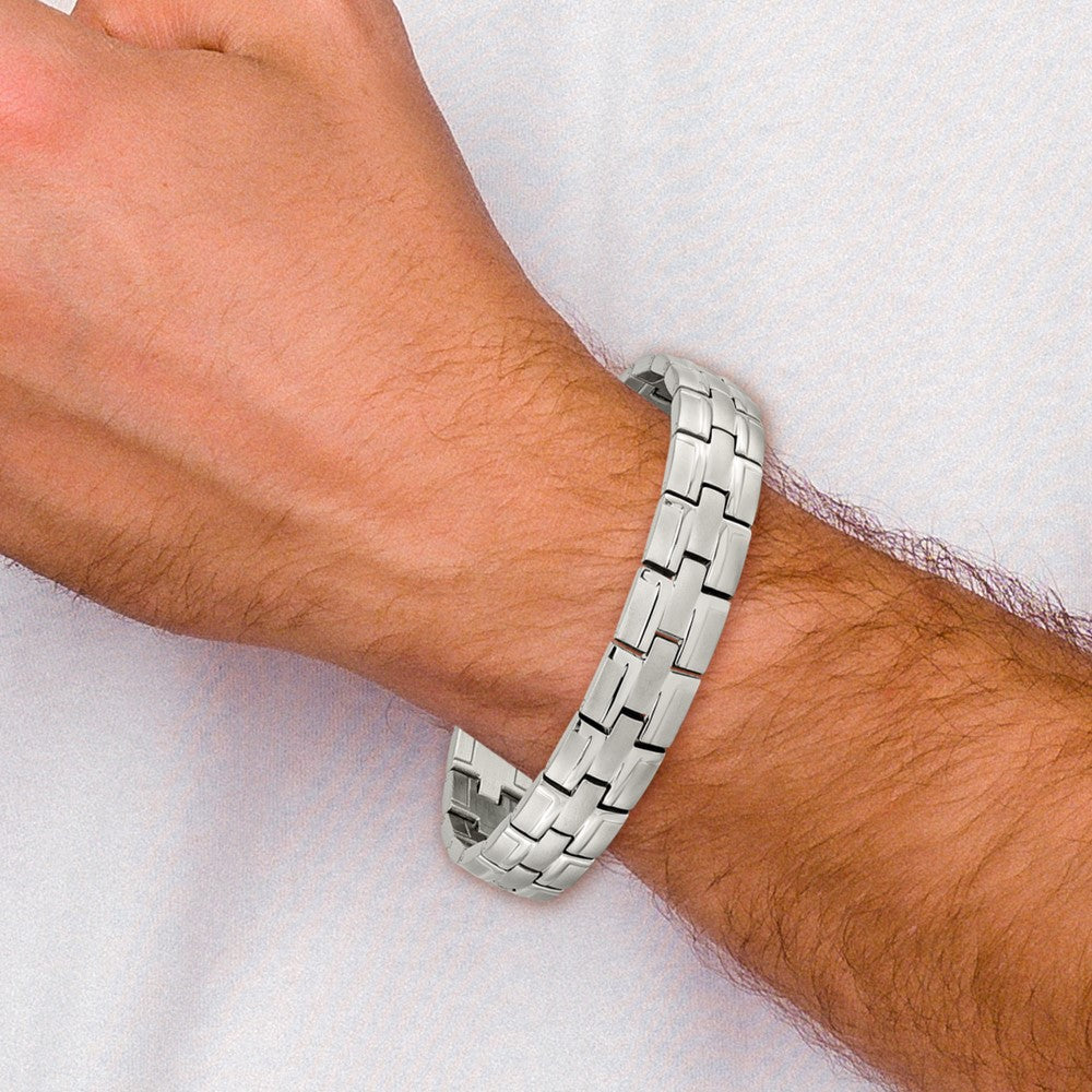 Chisel Titanium Brushed and Polished 8.5 inch Link Bracelet TBB2786-8.5