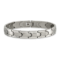 Chisel Titanium Brushed and Polished 8.5 inch Link Bracelet TBB2787-8.5