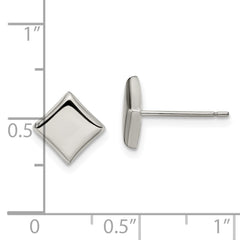 TBE120 Chisel Titanium Polished 7mm Square Post Earrings