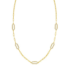 Two-tone Gold Combination Diamon'oro Collection Necklace
