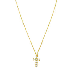 Two-tone Gold Diamond Cut/ Textured Diamon'oro Collection Necklace