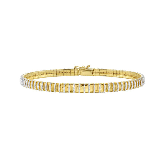 Yellow Gold Diamond Cut/ Textured The DiamantÈ Collection Bracelet