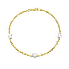 Two-tone Gold Combination Beaded Bliss Bracelet