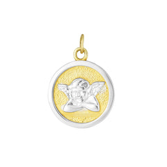 Two-tone Gold Satin/ Matte Religious Charm