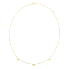 Two-tone Gold Polished Love Themed Necklace