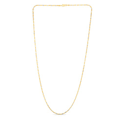 Two-tone Gold Diamond Cut/ Textured Sparkle Necklace