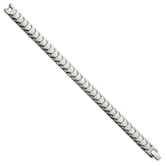 Chisel Tungsten Polished 9 inch Bracelet TUB132-9