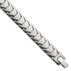 Chisel Tungsten Polished 9 inch Bracelet TUB132-9