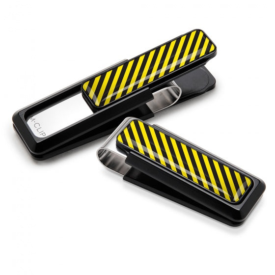 MClip Black & Yellow Inlay Money Clip UV2-BKA-BKYL