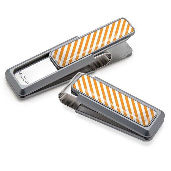 MClip Orange & White Inlay Money Clip UV2-NMA-ORWH