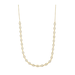 Marquise Shape Link Diamond Fashion Necklace