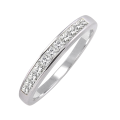 Channel Set Diamond Wedding Band
