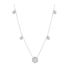 Halo Lovebright Diamond Station Necklace