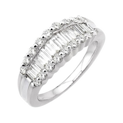 Baguette Diamond Wedding Band