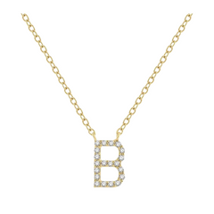 Block 'B' Initial Diamond Pendant