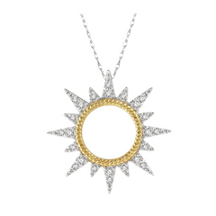 Sunburst Diamond Fashion Pendant