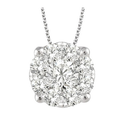 Round Shape Lovebright Essential Diamond Solitaire Pendant