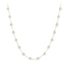 Bezel Set Diamond Station Necklace