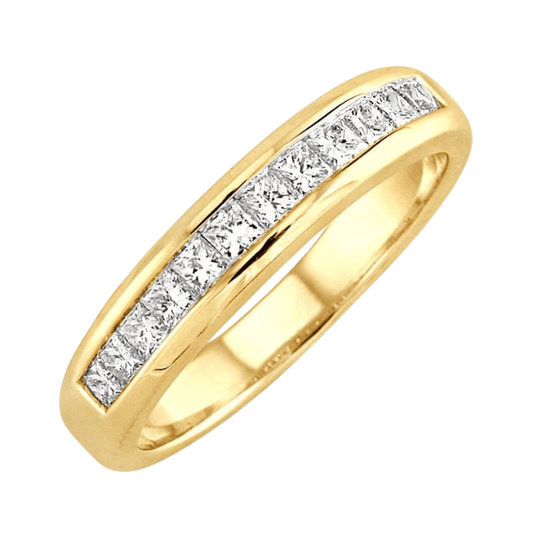 Channel Set Diamond Wedding Band