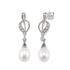 Pearl & Diamond Fashion Earrings