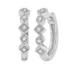 Petite Diamond Huggie Fashion Earrings