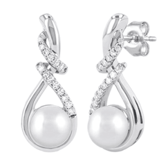 Pearl & Diamond Fashion Earrings