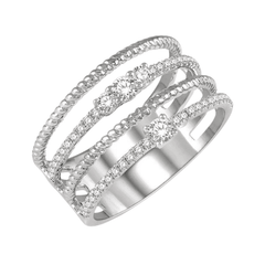 Diamond Layered Fashion Ring
