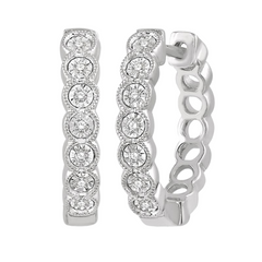 Diamond Hoop Earrings