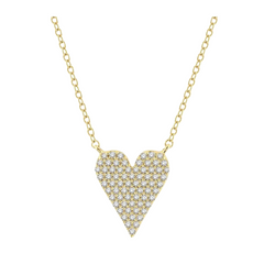 Pave-Set Heart Shape Diamond Pendant