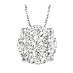 Round Shape Lovebright Essential Diamond Solitaire Pendant