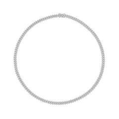 Chevron Diamond Tennis Necklace
