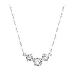 Round Shape Past Present & Future Diamond Necklace