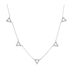 Triangle Diamond Station Necklace
