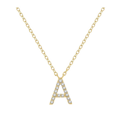Block 'A' Initial Diamond Pendant