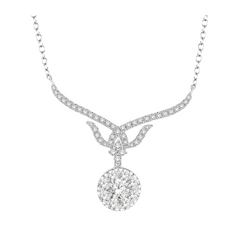 Round Shape Lovebright Diamond Necklace